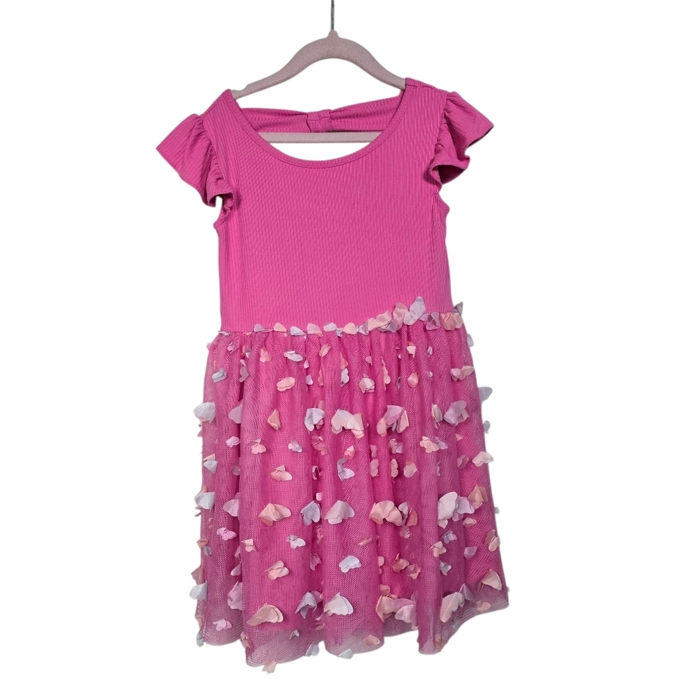 Btween Pink Textured Back Cut Out Dress 7